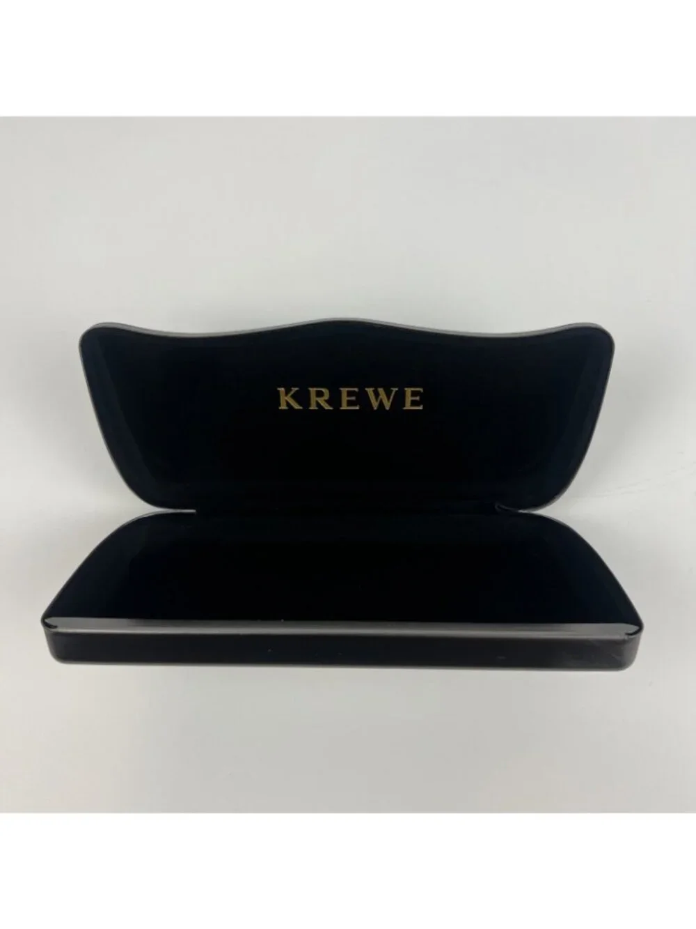 KREWE Sunglasses Hard Case Black Clamshell Microfiber Lined Preowned